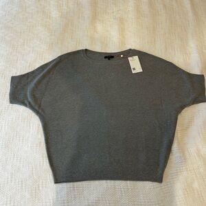 Quince Gray cotton cashmere Crew Neck Sweater. NWT